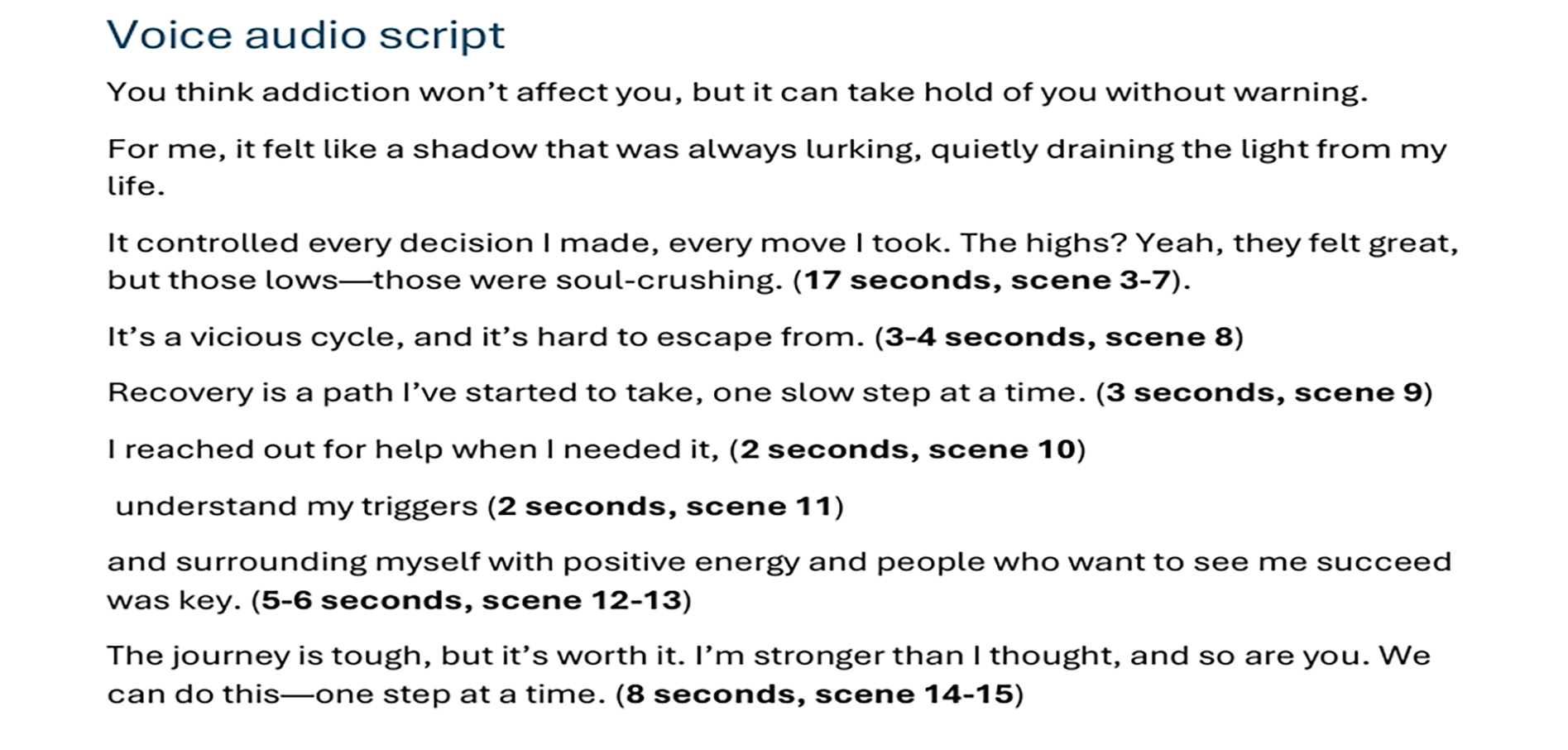 Audio script